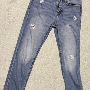 Girls size 8 regular girlfriend Distressed Blue Jeans